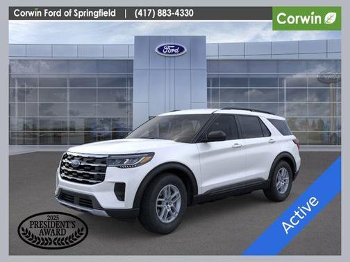 Star White Metallic Tri-Coat 2026 Ford Explorer Active