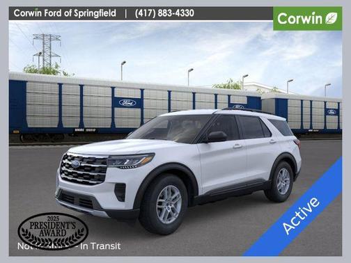 Space White Metallic 2026 Ford Explorer Active