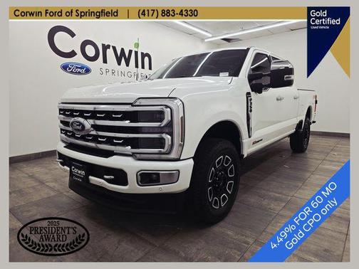 Star White Metallic Tri-Coat 2024 Ford F-350 Platinum