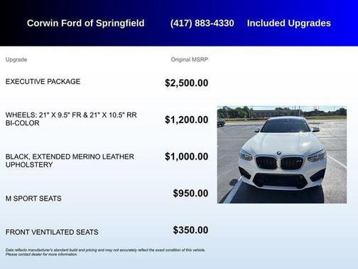 Alpine White 2020 BMW X4 M AWD