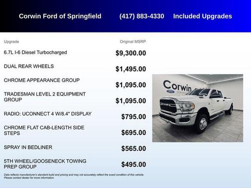 2020 RAM 3500 Tradesman Crew Cab 4x4 8' Box