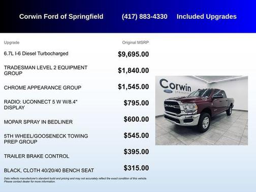 2022 RAM 2500 Tradesman Crew Cab 4x4 6'4' Box