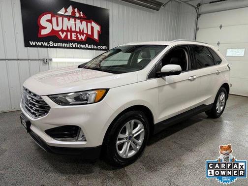 White Platinum Tri-Coat Metallic 2019 Ford Edge SEL