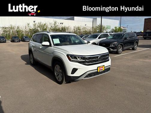 Pure White 2021 Volkswagen Atlas 3.6L SEL