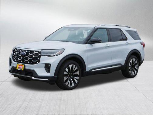 Space White Metallic 2025 Ford Explorer Platinum