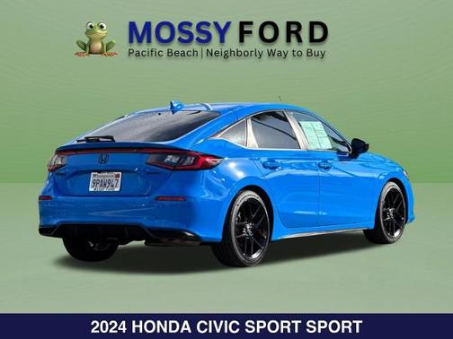 Boost Blue Pearl 2024 Honda Civic SPORT