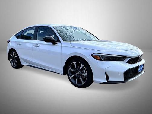 Platinum White Pearl 2026 Honda Civic Hybrid Sport Touring