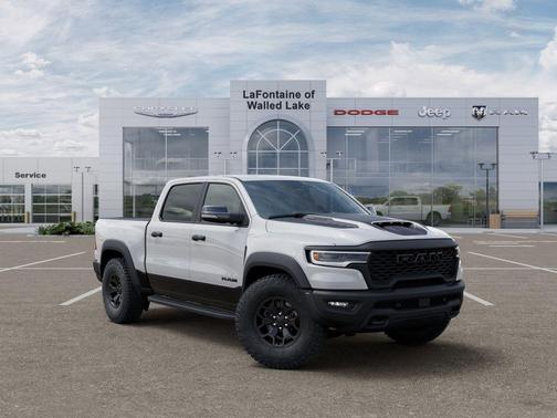 Bright White Clear-Coat Exterior Paint 2026 RAM 1500 RHO Crew Cab 4x4 5'7' Box