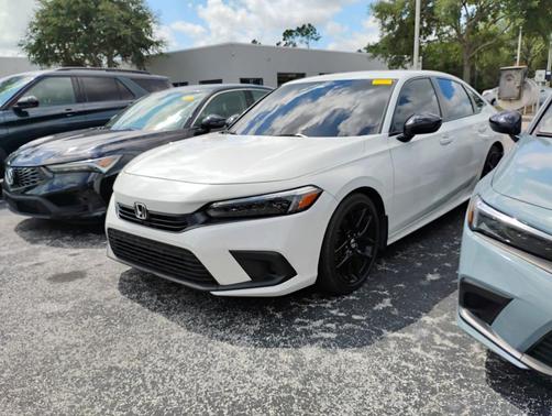 Platinum White Pearl 2024 Honda Civic Sport