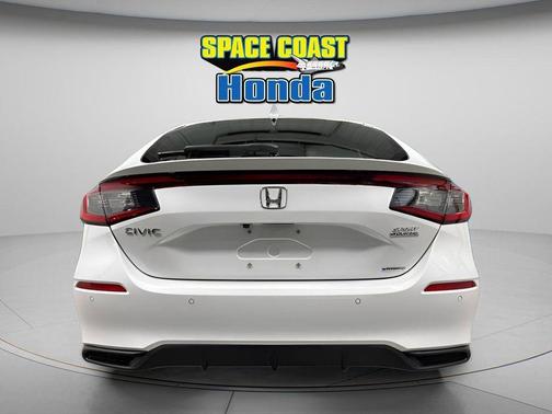 Platinum White 2026 Honda Civic Hybrid Sport Touring