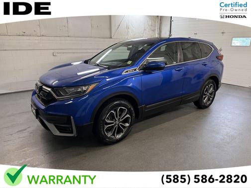 Blue 2021 Honda CR-V AWD EX