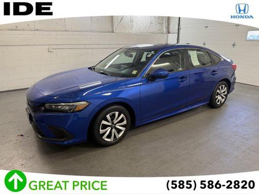 Aegean Blue Metallic 2023 Honda Civic LX
