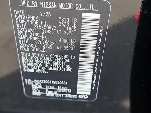 2026 INFINITI QX80 AUTOGRAPH AWD