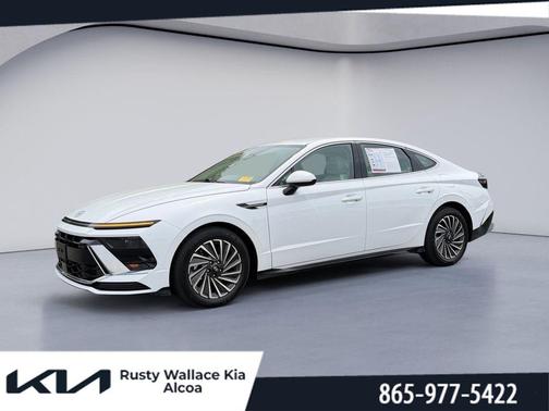 Serenity White 2024 Hyundai SONATA Hybrid SE
