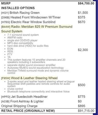 2014 Jaguar XJ XJL Portfolio