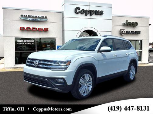 Pure White 0q0q 2019 Volkswagen Atlas 3.6L SE w/Technology