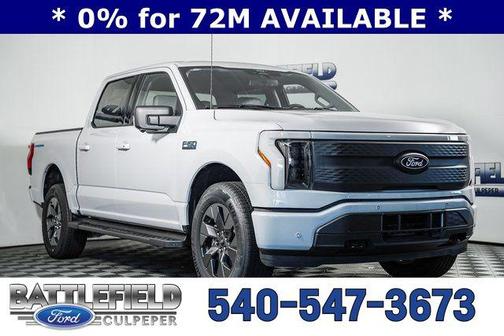 White Metallic 2025 Ford F-150 Lightning Flash