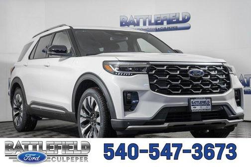 Star White Metallic Tri-Coat 2026 Ford Explorer Platinum