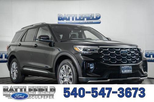 Agate Black Metallic 2026 Ford Explorer Platinum