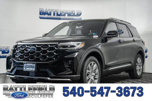 Agate Black Metallic 2026 Ford Explorer Platinum