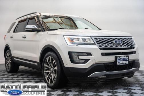 White Platinum Clearcoat Metallic 2017 Ford Explorer Platinum