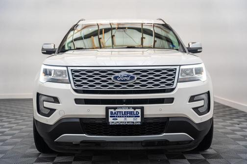White Platinum Clearcoat Metallic 2017 Ford Explorer Platinum