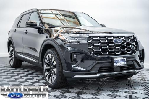 Agate Black Metallic 2026 Ford Explorer Platinum