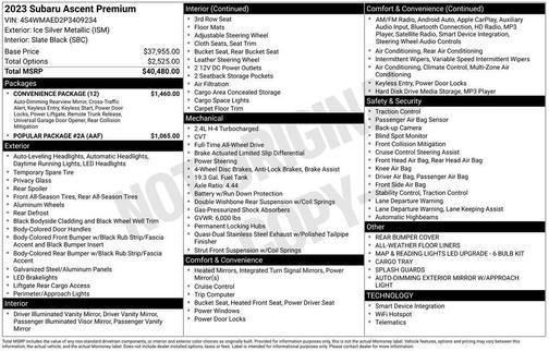 2023 Subaru Ascent Premium 7-Passenger