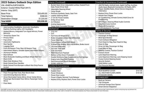 2023 Subaru Outback Onyx Edition