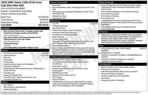 2025 GMC Sierra 1500 AT4X