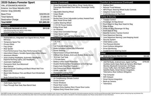 2020 Subaru Forester Sport