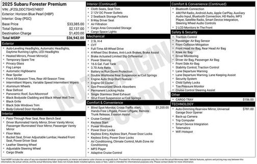 2025 Subaru Forester Premium