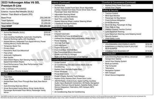 2023 Volkswagen Atlas 3.6L SEL Premium R-Line