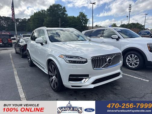 Crystal White 2022 Volvo XC90 Recharge Plug-In Hybrid T8 Inscription 7 Passenger