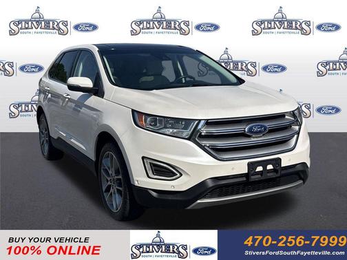 White Platinum Clearcoat Metallic 2017 Ford Edge Titanium