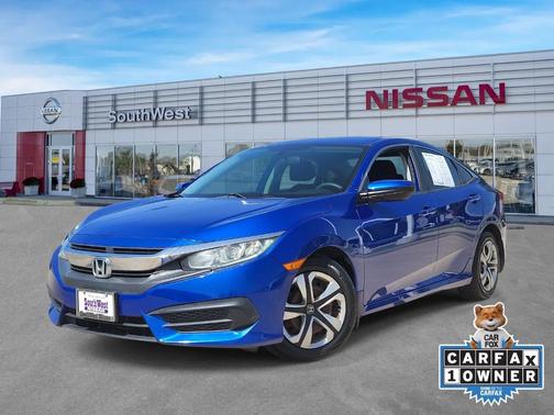 Blue 2016 Honda Civic LX