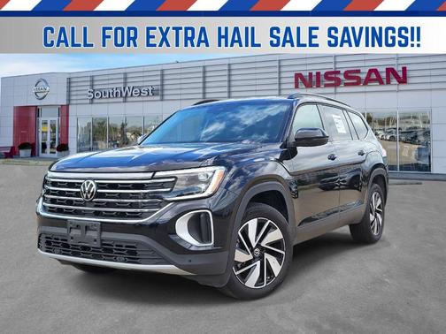 Deep Black Pearl Effect 2024 Volkswagen Atlas 2.0T SE w/Technology
