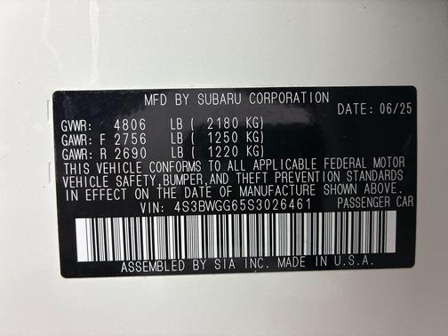 2025 Subaru Legacy Sport