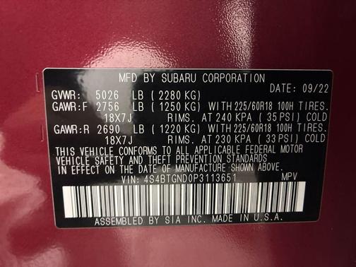 2023 Subaru Outback Limited XT