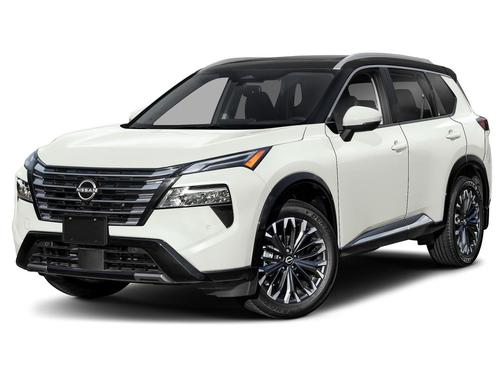 Everest White Pearl/Super Black 2026 Nissan Rogue Platinum