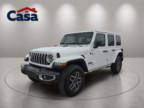 Bright White Clearcoat 2025 Jeep Wrangler 4-Door Sahara 4x4
