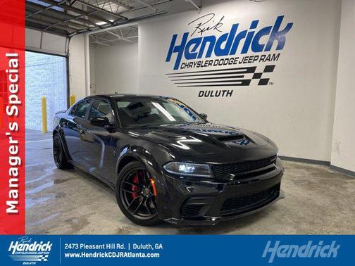 Pitch Black Clearcoat 2023 Dodge Charger SRT Hellcat