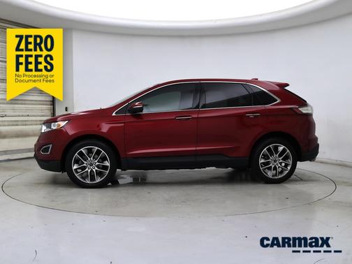 Red 2016 Ford Edge Titanium