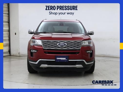 Red 2019 Ford Explorer Platinum