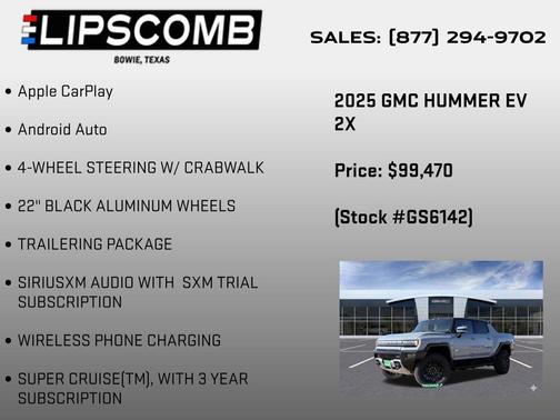 Meteorite Metallic 2025 GMC HUMMER EV Pickup 2X