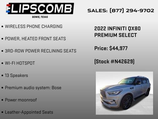 Liquid Platinum 2022 INFINITI QX80 PREMIUM SELECT