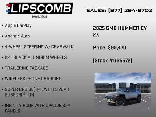 Meteorite Metallic 2025 GMC HUMMER EV SUV 2X