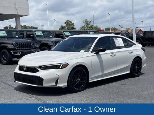 Platinum White Pearl 2025 Honda Civic Hybrid