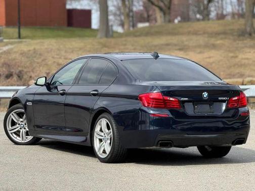 Blue 2015 BMW 550 i xDrive