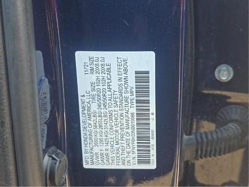 Blue 2022 Honda Pilot Sport
